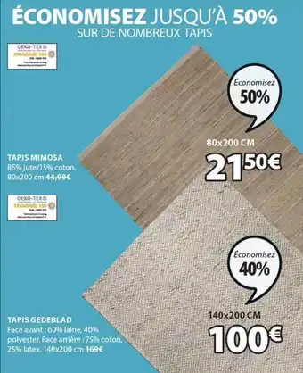JYSK Tapis mimosa, tapis gedeblad offre