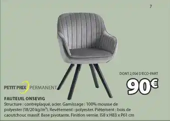 JYSK Fauteuil onsevig offre