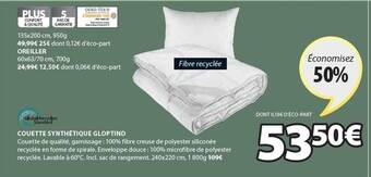 JYSK Couette synthétique gloptind offre