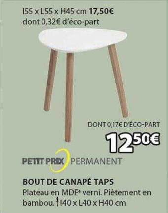 JYSK Bout de canapé taps offre