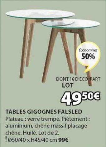 JYSK Tables gigognes falsled offre