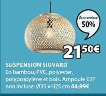 JYSK Suspension sigvard offre