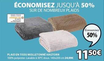 JYSK Plaid en tissu molletonné hagtorn offre