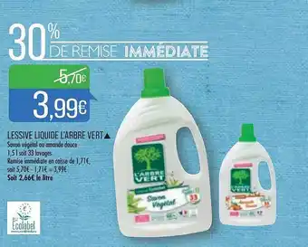 Match Lessive liquide l'arbre vert offre
