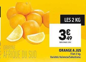 Supeco Orange à jus offre