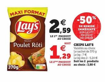 Super U Chips lay's offre