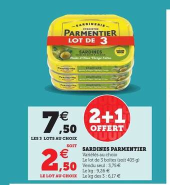 Super U Sardines parmentier offre