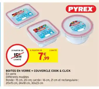 Intermarché Boites En Verre + Couvercle Cook & Click offre