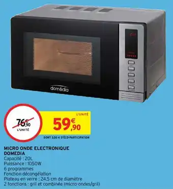 Intermarché Micro Onde Electronique Domedia offre