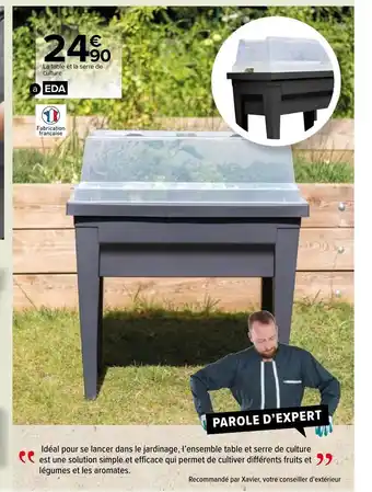 Carrefour Market Table De Culture + Serre De Culture Transparente offre