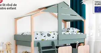 Conforama Lit cabane 90x200 cm forest offre