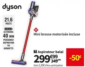 Conforama Dyson aspirateur balai v8 extra offre
