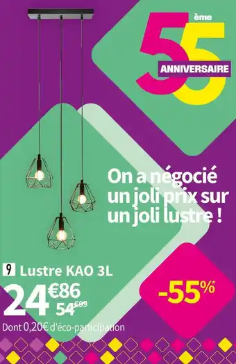 Conforama Lustre kao 3l offre