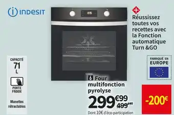 Indesit four multifonction pyrolyse ifw3844jpbl