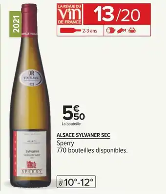 Alsace sylvaner sec 2021