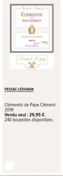 Clémentin de pape clément pessac-léognan