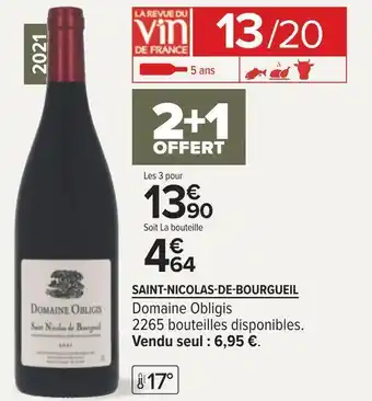 Carrefour Domaine obligis saint-nicolas-de-bourgueil offre
