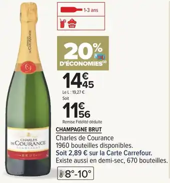 Carrefour Charles de courance champagne brut offre