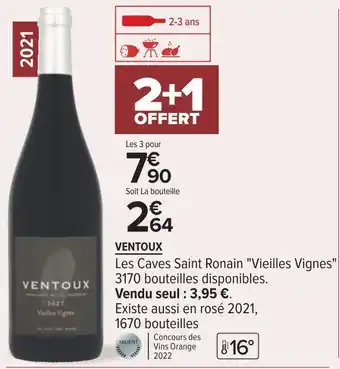 Carrefour Les caves saint ronain ventoux offre