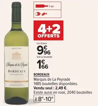 Carrefour Marquis de la peyrade bordeaux offre