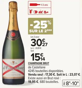 Carrefour De castellane champagne brut offre