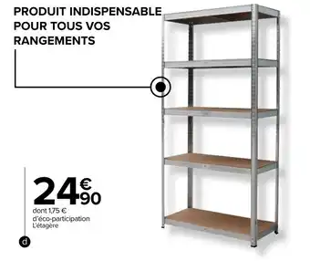 Carrefour Market étégere charges lourdes 5 tablettes offre