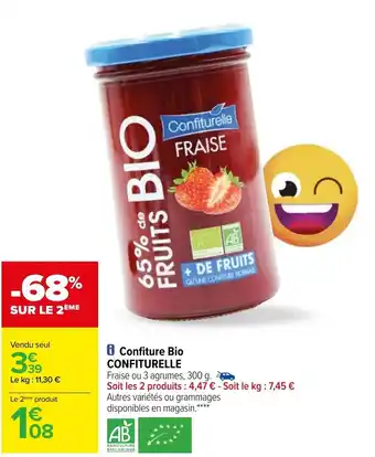 Carrefour Confiture Bop Confiturelle offre
