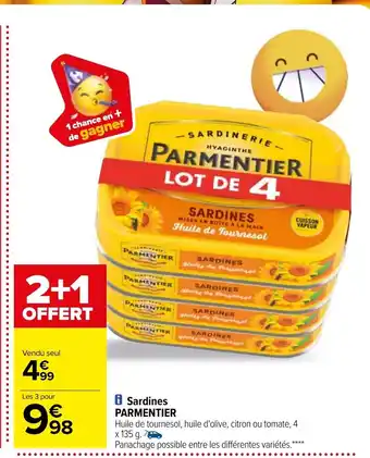 Carrefour Sardines Permentier offre