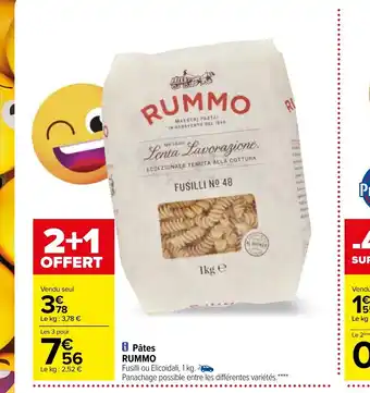 Carrefour Pates Rummo offre