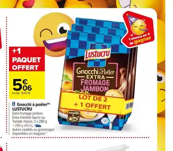 Carrefour Gnocchi a poéler Lustucru offre