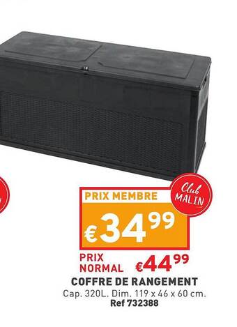 Trafic Coffre de rangement offre