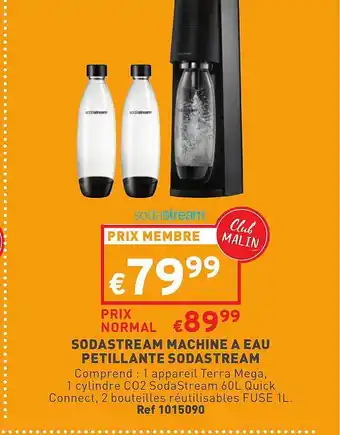 Trafic Sodastream machine à eau pétillante sodastream offre