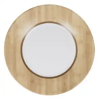 Assiette Ă dessert luminarc blanc motif bois nordic