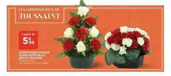 Bi1 Compositions florales fleurs artificielles spécial toussaint offre