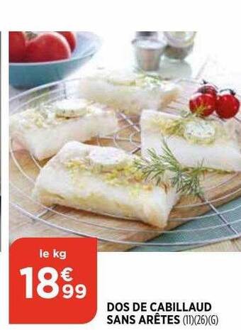 Bi1 Dos de cabillaud sans arêtes offre