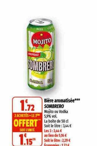 Coccinelle Express Bière aromatisée sombrero offre