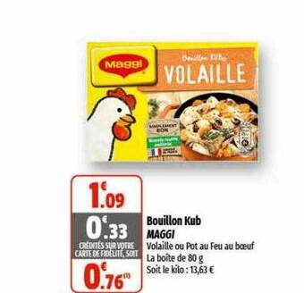 Coccinelle Supermarché Bouillon kub maggi offre