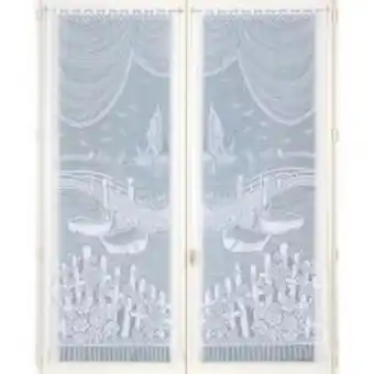 Bleu Bonheur Paire de rideaux peints offre