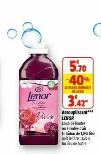 Coccinelle Supermarché Assouplissant lenor offre
