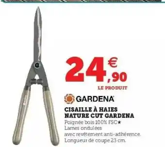 Hyper U Cisaille à haies nature cut gardena offre