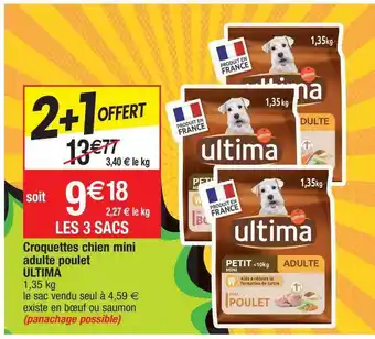 Migros Croquettes chien mini adulte poulet ultima offre