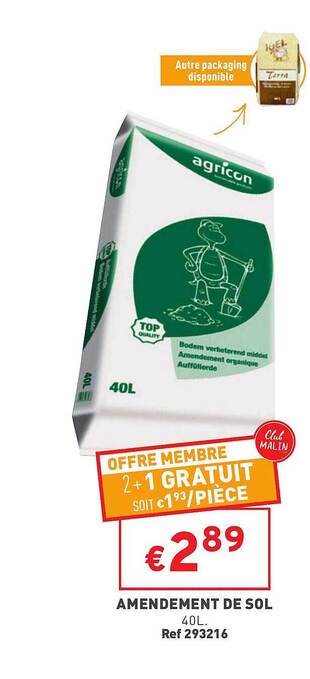 Trafic Amendement de sol offre