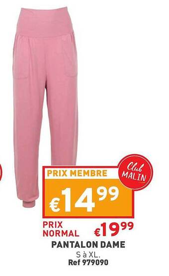 Trafic Pantalon dame offre