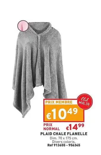 Trafic Plaid châle flanelle offre