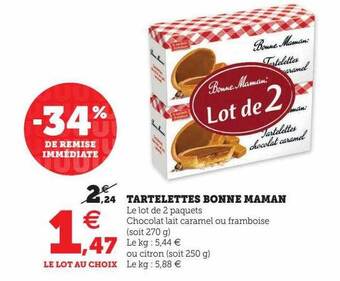 U Express Tartelettes bonne maman offre