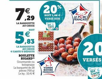 U Express Boulette bigard offre