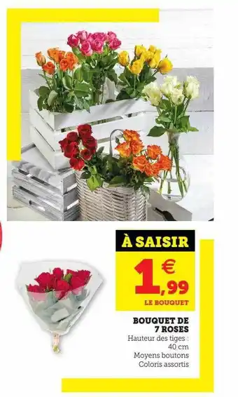 U Express Bouquet de 7 rose offre