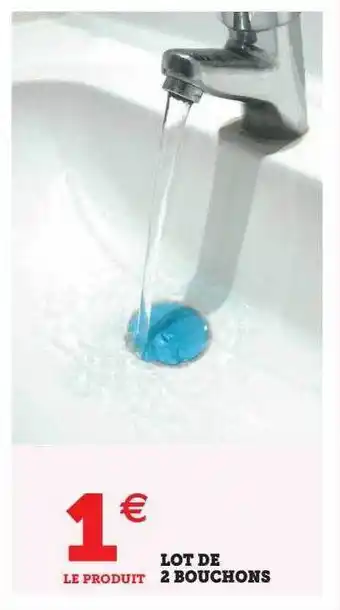 U Express Lot de 2 bouchons offre