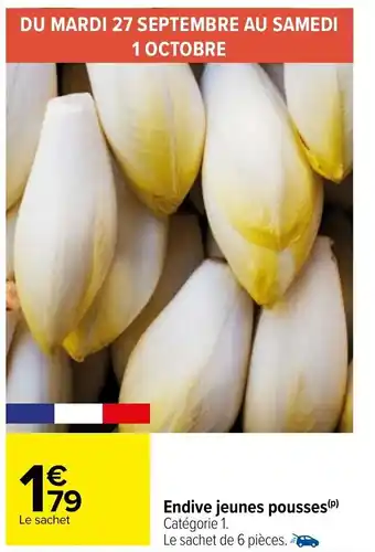 Carrefour Endive jeunes pousses offre
