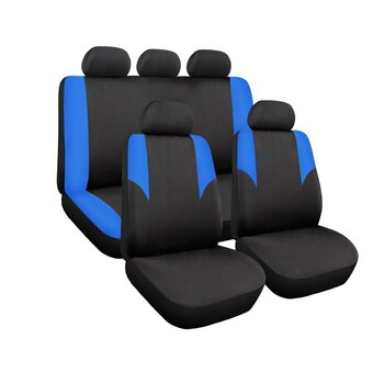 Norauto Jeu complet de housses pour voiture Noire et bleu offre